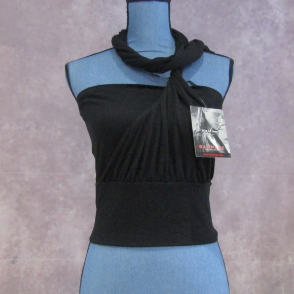 NEW Rampage Black Tube Top w/ Wraparound Size L - Picture 2 of 8